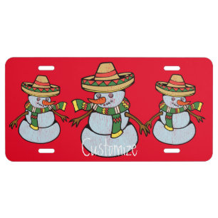 Mexican Sombrero Santa Thunder_Cove License Plate