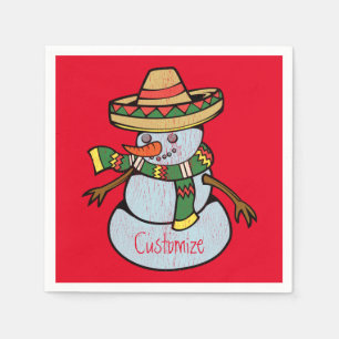 Mexican Sombrero Santa Thunder_Cove Napkins