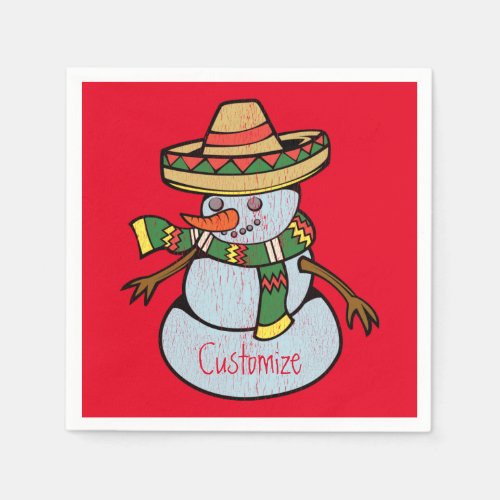 Mexican Sombrero Santa Thunder_Cove Napkins