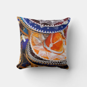 Mexican sombrero throw pillow