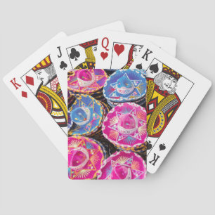 Mexican Sombrero Vibrant Mexico Photograph Poker Cards