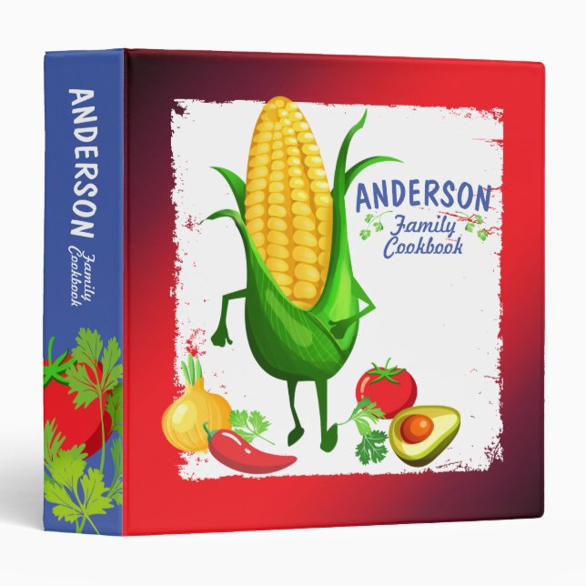 Mexican southwest cookbook personalized recipe 3 ring binder (Front/Spine)