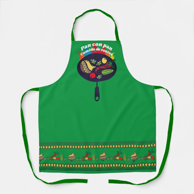 Mexican southwest food frying pan personalized apron (Front)