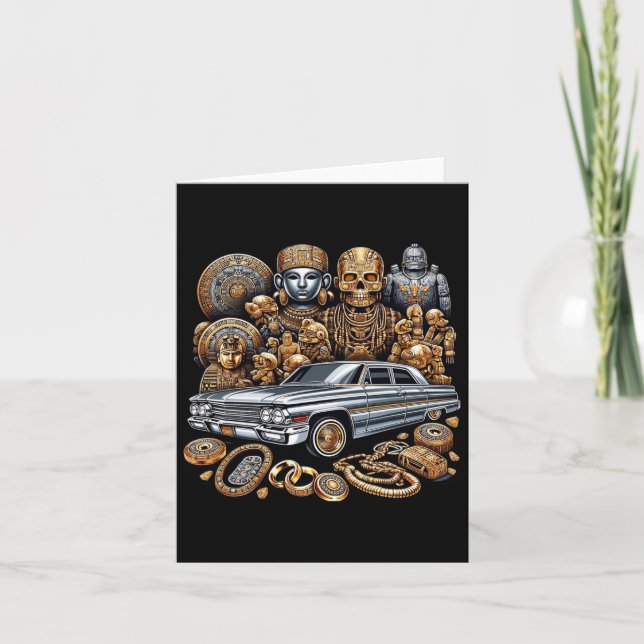 Mexican Street Culture Lowrider Latino Cinco De Ma Card (Front)