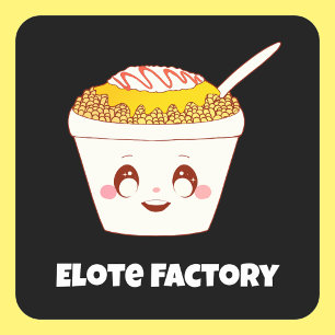 Mexican Street Esquite Corn In A Cup Square Sticker