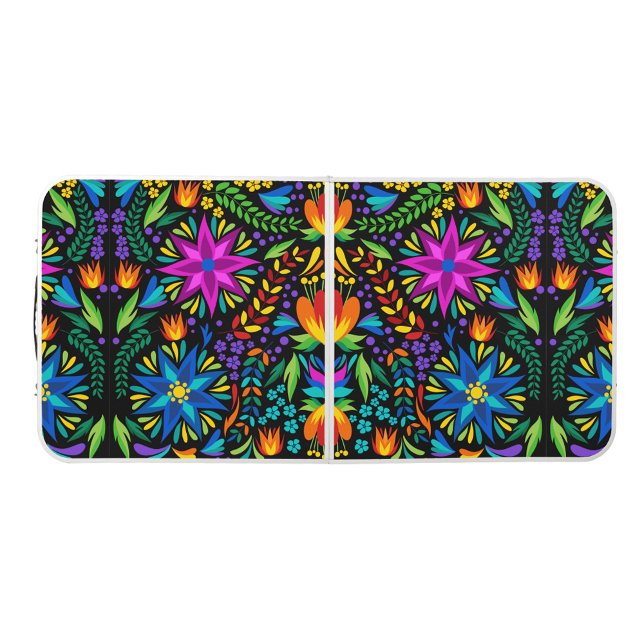 Mexican Style Beer Pong Table (Colorful Mexican Beer Ping Bong Table!)