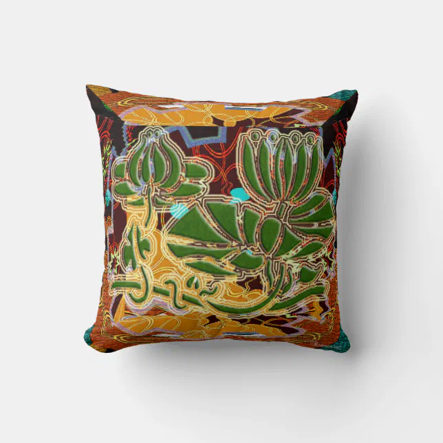 Mexican Style Lily Pad Throw Pillow Zazzle