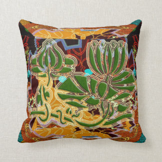 Mexican Style Lily Pad Throw Pillow