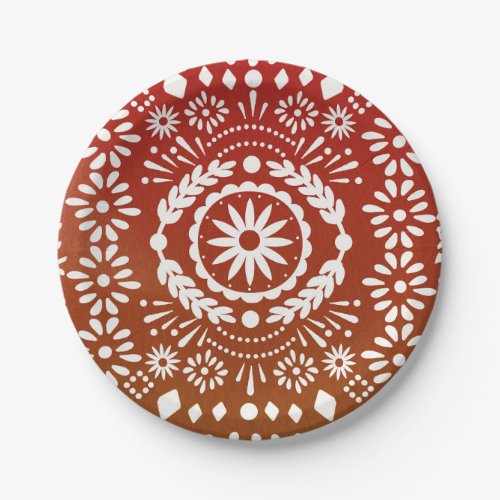 Mexican Style Papel picado Paper Plates