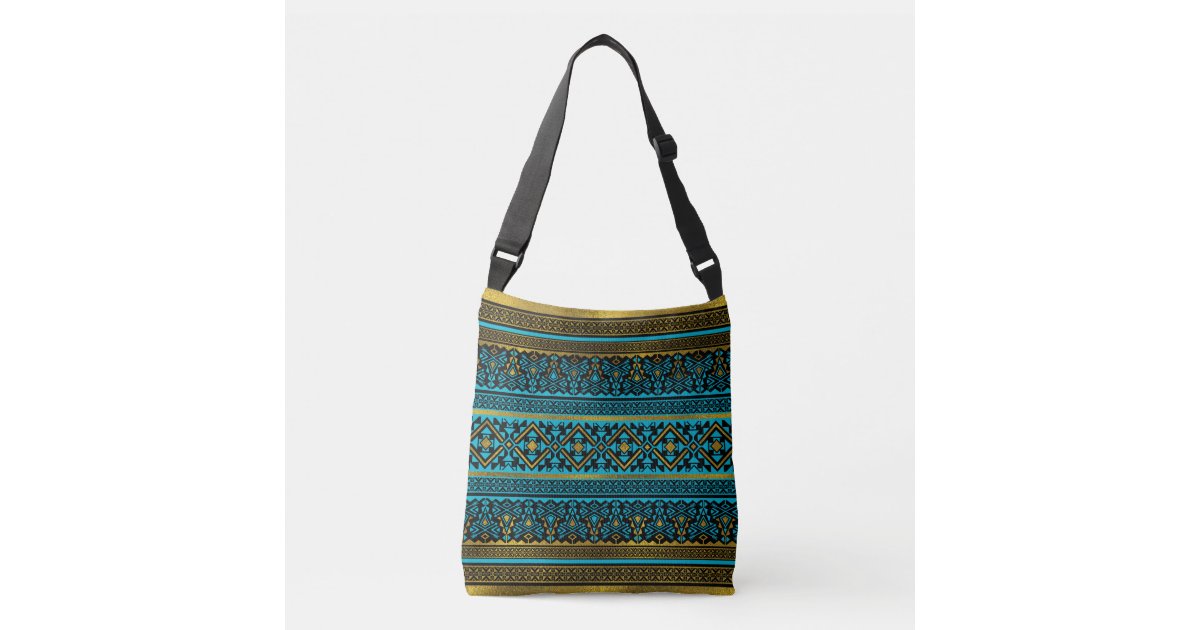 Aztec-Print Tribal Crossbody Bag: Durable Sustainable & Fashion