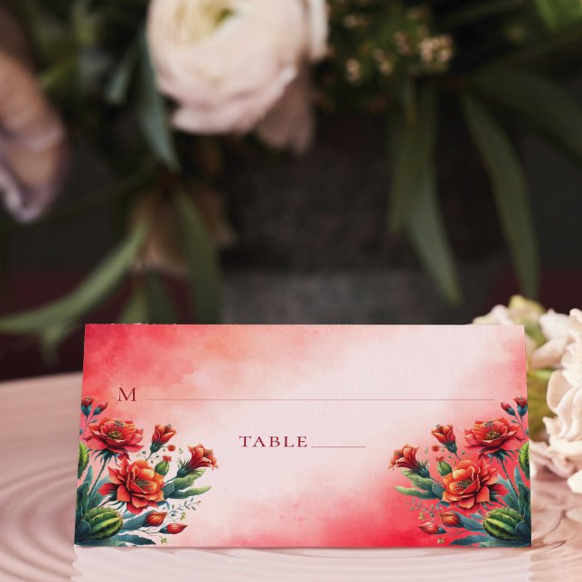 Mexican Style Quinceañera Personalized Place Card (Creator Uploaded)