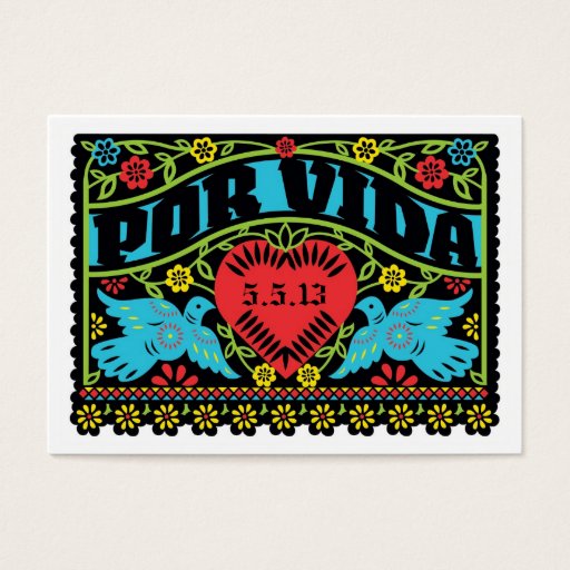 Customizable Mexican Style Skulls Wedding Banner Info Card Business Card Templates