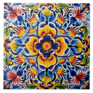 Mexican style themed pattern  ceramic tile