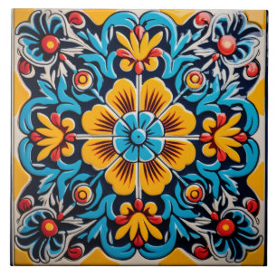 Mexican style themed pattern ceramic tile