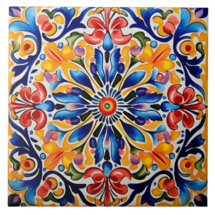 Mexican style themed pattern  ceramic tile