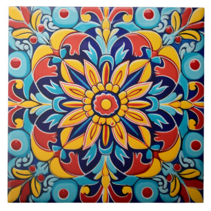 Mexican style themed pattern ceramic tile