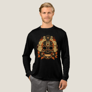 Mexican Sugar Skull Art Tri-Blend Shirt