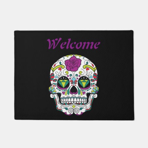 Mexican Sugar Skull Doormat