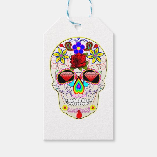 MEXICAN SUGAR SKULL GIFT TAGS