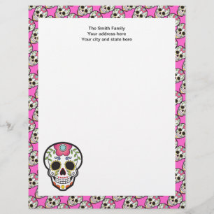 Mexican Sugar Skull Letterhead