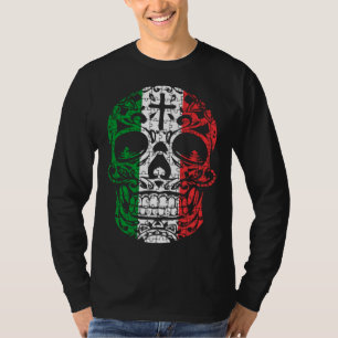 Mexican Sugar Skull Pride Calavera Day Dead Cinco  T-Shirt