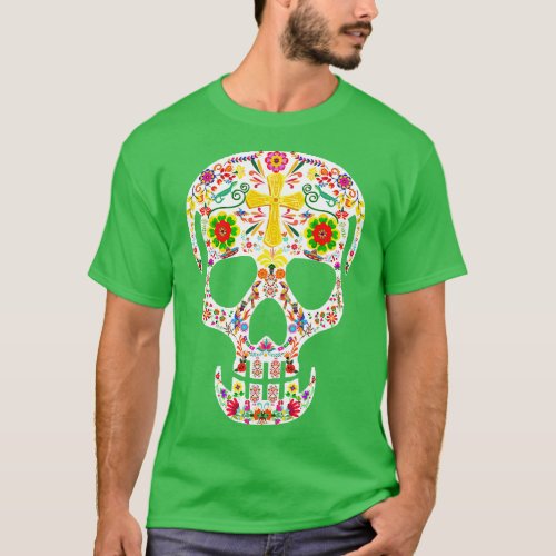 mexican sugar skull T_Shirt