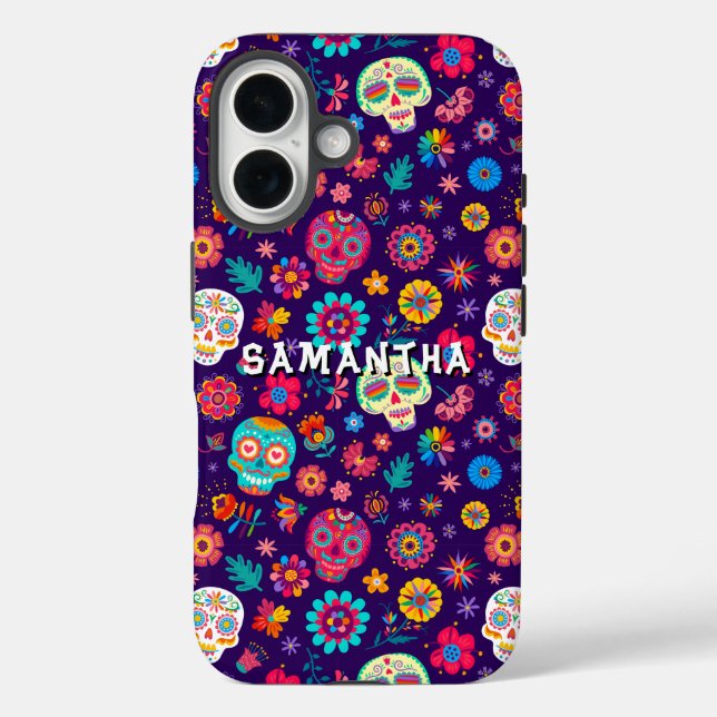 Mexican Sugar Skulls Pattern iPhone / iPad case (Back)