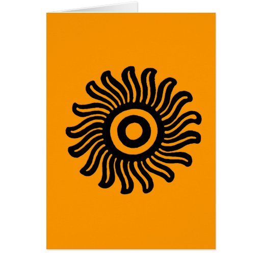 Mexican Sun Motif Greeting Card | Zazzle