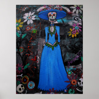 MEXICAN SUNDANCE DIA DE LOS MUERTOS PAINTING POSTER