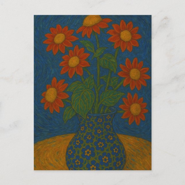 Mexican Sunflower Postcard (Front)