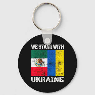 Mexican Support Ukrainian We Stand With Ukraine Me Keychain