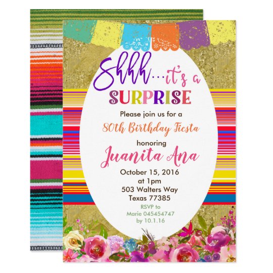 mexican surprise birthday party invitation zazzle com