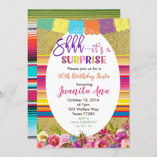 Mexican Surprise Birthday Party Invitation