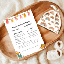 Mexican Taco baby prediction Baby Shower game Card