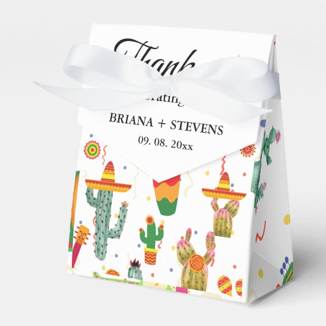 Mexican Taco Bou Love Bridal Shower Party  Favor Boxes (Front Side)