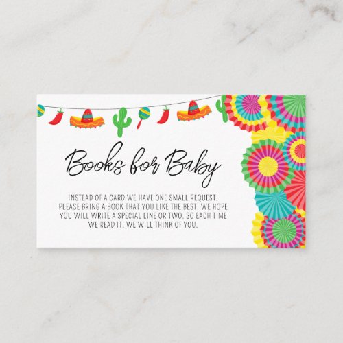 Mexican Taco Bout A Baby Shower Books for Baby Enclosure Card