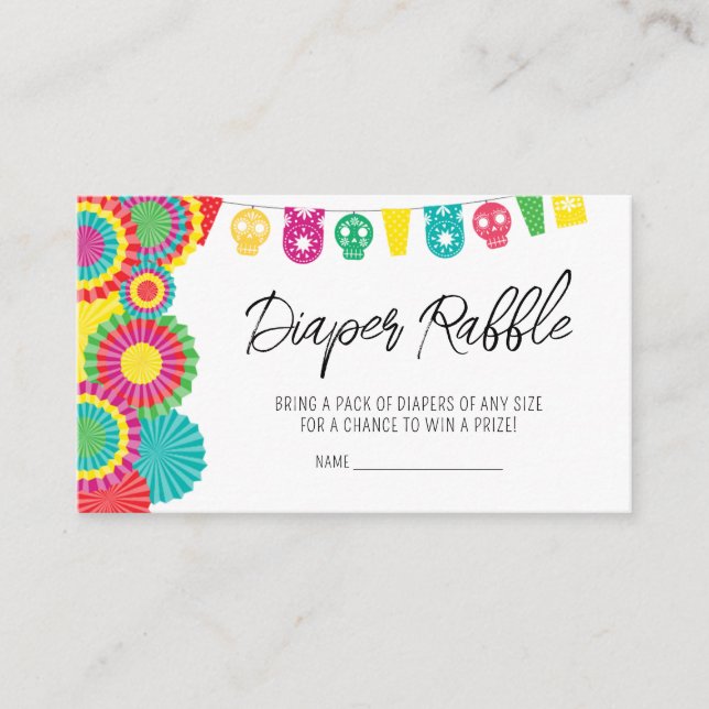 Mexican Taco 'Bout A Baby Shower Diaper Raffle Enclosure Card (Front)