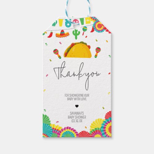 Mexican Taco Bout A Baby Shower Favor Tags