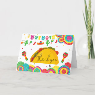 Mexican Taco 'Bout A Baby Shower  Letterpress Thank You Card