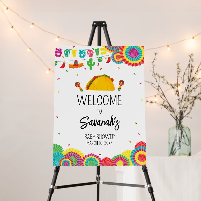 Mexican Taco 'Bout A Baby Shower Welcome Sign (In Situ (Stand))