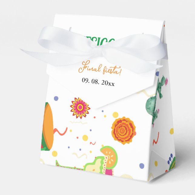 Mexican Taco Bout Love Bridal Shower Party  Favor Boxes (Front Side)
