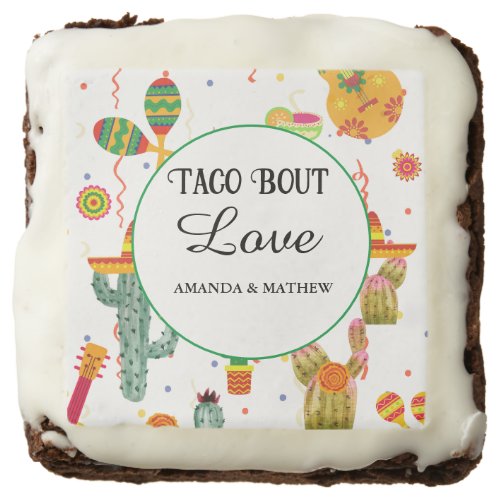Mexican Taco Bout Love Bridal Shower Party Favor Brownie