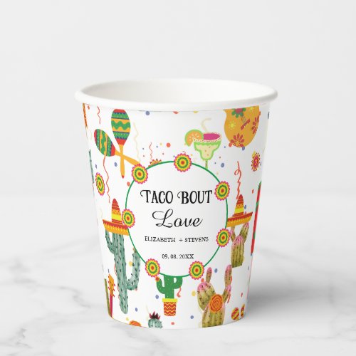 Mexican Taco Bout Love Bridal Shower Party Favor Paper Cups