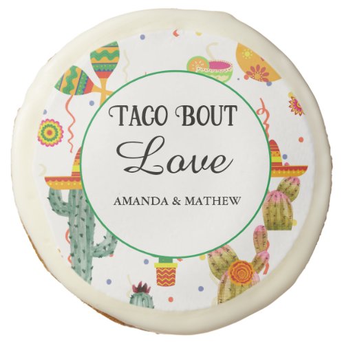 Mexican Taco Bout Love Bridal Shower Party Favor Sugar Cookie