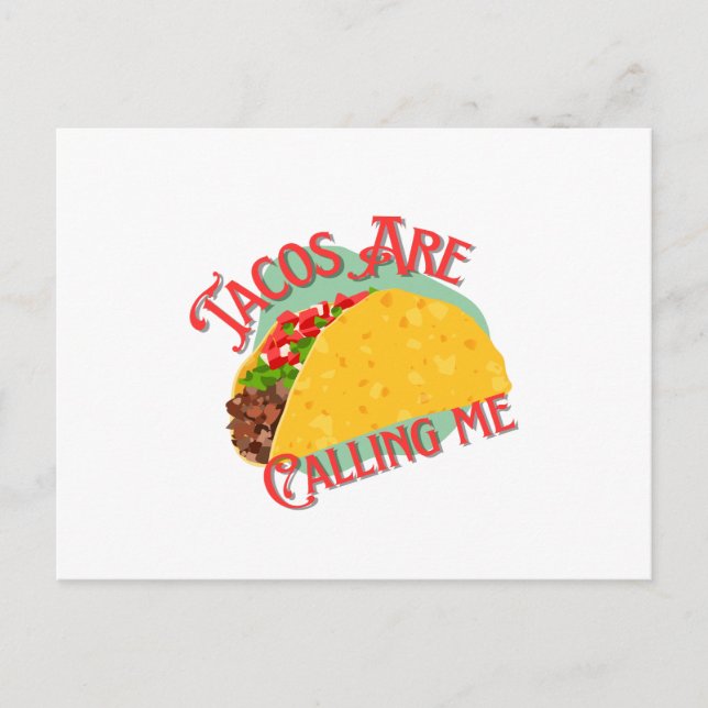 Mexican Taco Cuisine Design Postcard (Front)