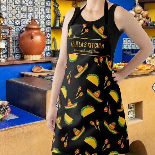 Mexican Taco Restaurant Abuelas Kitchen Custom Apron