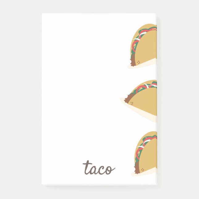 Mexican Taco Restaurant Food Notes (Front)