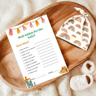 Mexican taco wishes for the baby shower game Card