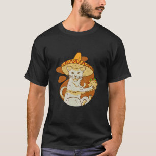 mexican tacos yammy sombrero cat T-Shirt
