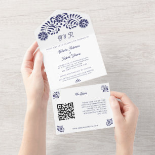 Mexican Talavera All in One with QR Invitation